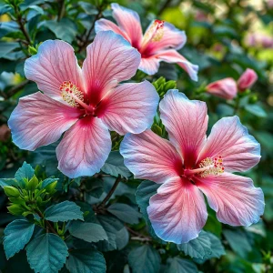 Гибискус садовый Тропикал Сан купить по цене от 293р. в интернет-магазине «Посадика» с доставкой почтой в в Суворове и по всей России – [изображение №1].