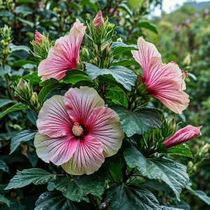 Гибискус Иден Бьюти купить по цене от 460р. в интернет-магазине «Посадика» с доставкой почтой в в Суворове и по всей России – [изображение №1].