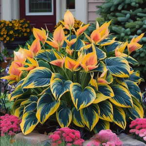 Хоста Флейм Данс купить по цене от 650р. в интернет-магазине «Посадика» с доставкой почтой в в Суворове и по всей России – [изображение №1].